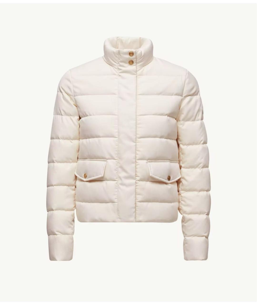 MONCLER Белый полиэстеровый пуховик, фото 6