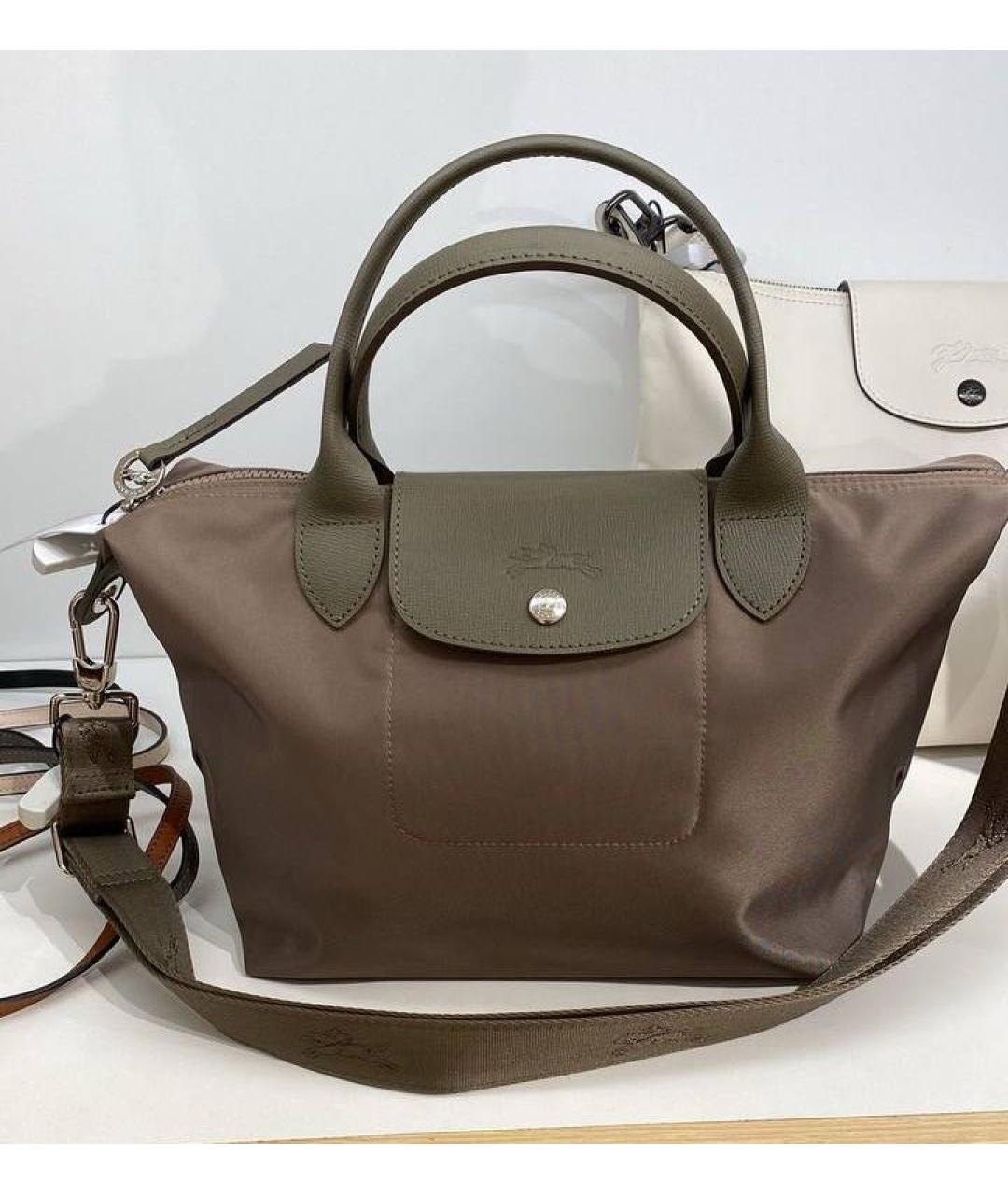 LONGCHAMP Коричневая синтетическая сумка тоут, фото 7