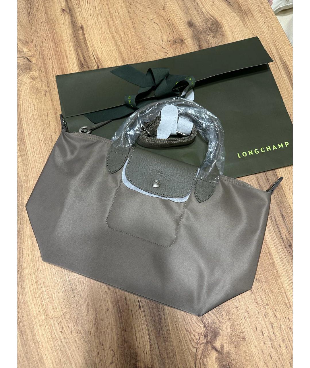LONGCHAMP Коричневая синтетическая сумка тоут, фото 4