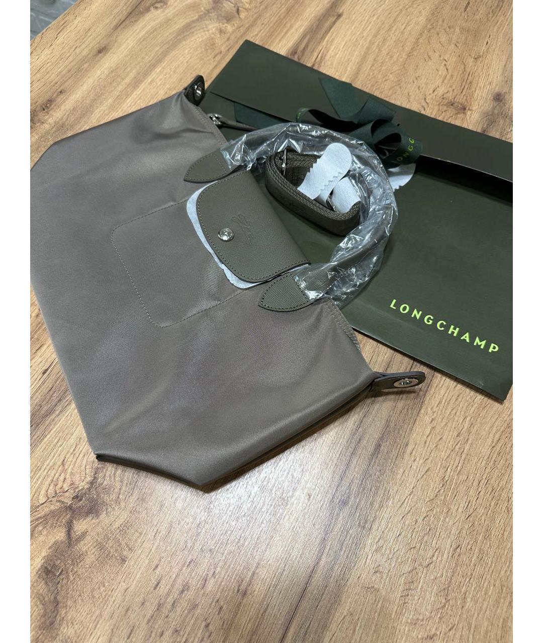LONGCHAMP Коричневая синтетическая сумка тоут, фото 2