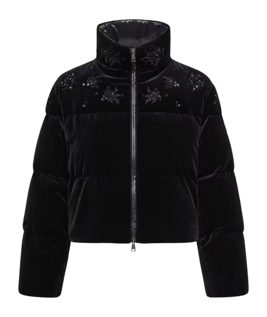 MONCLER Черный хлопковый пуховик, фото 1