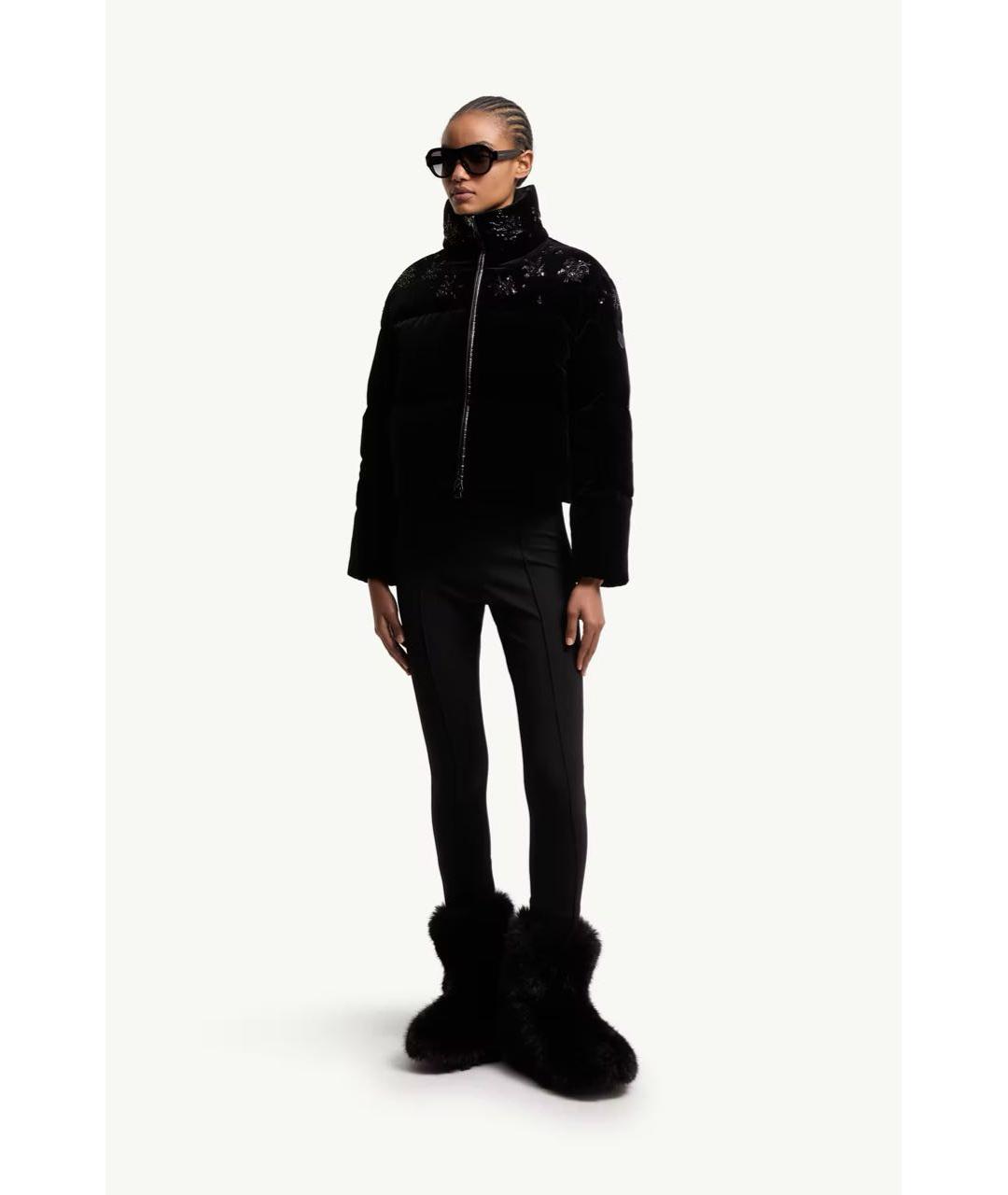 MONCLER Черный хлопковый пуховик, фото 6