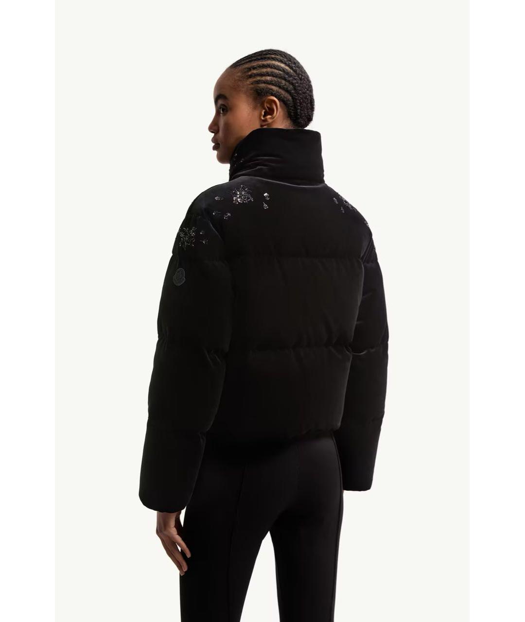 MONCLER Черный хлопковый пуховик, фото 3