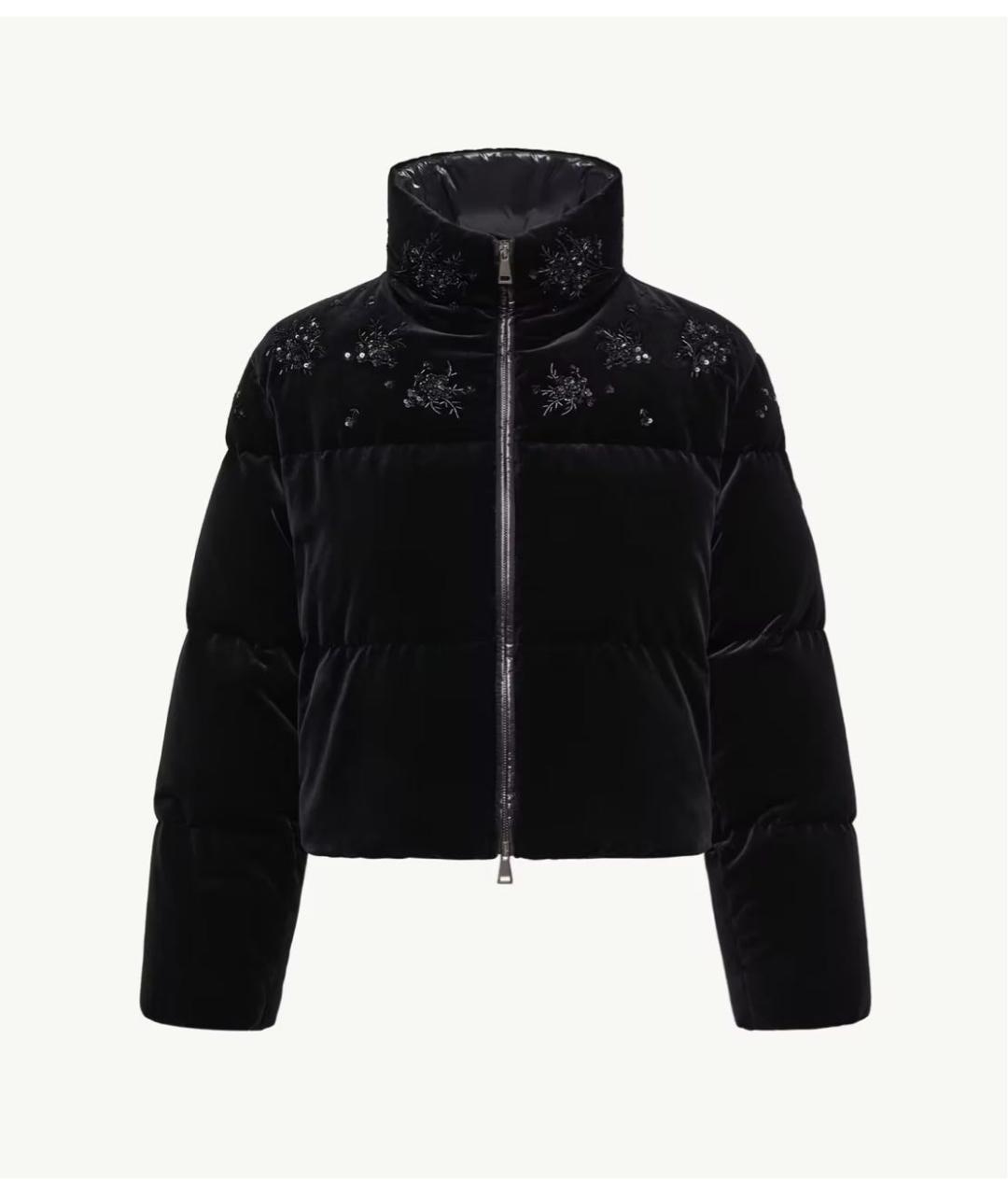 MONCLER Черный хлопковый пуховик, фото 7