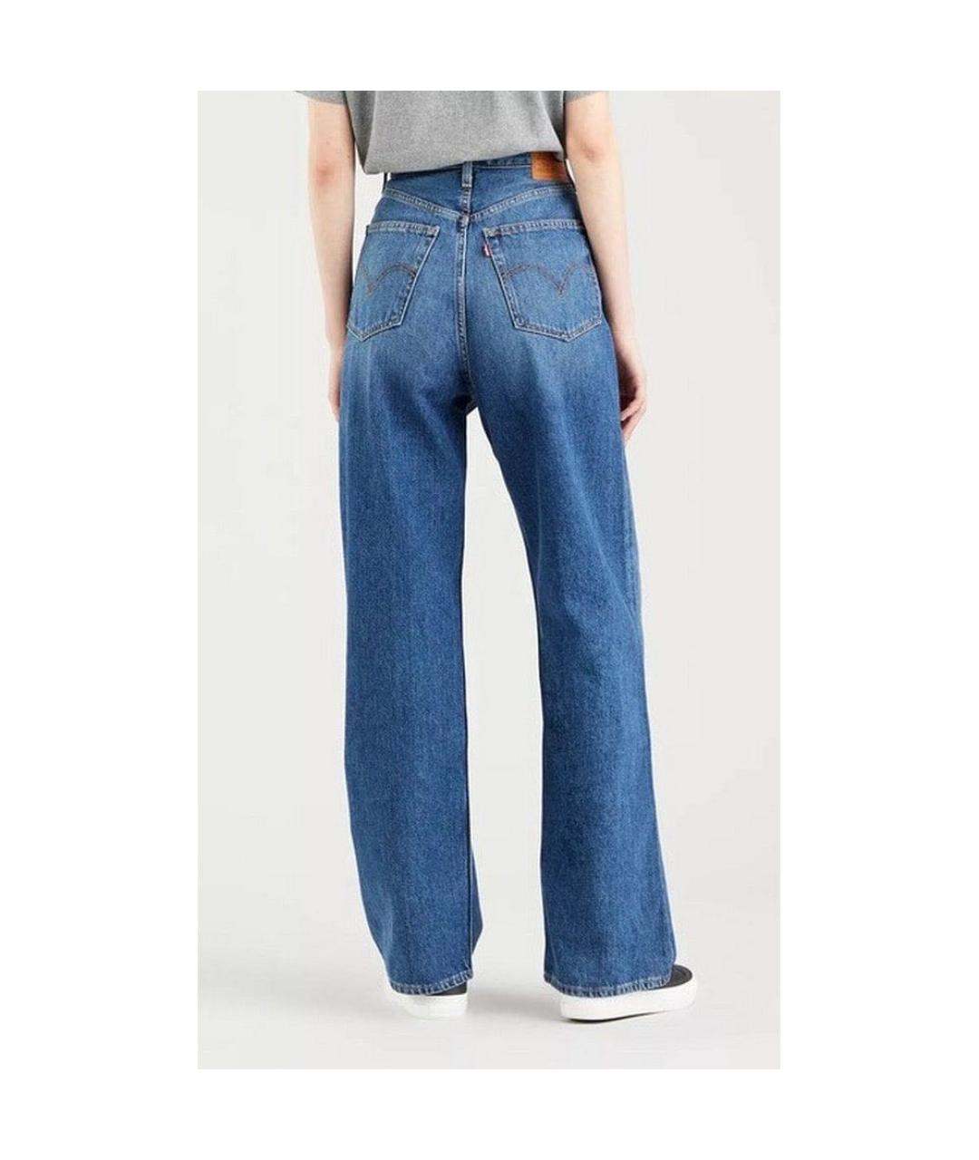 LEVI'S Синие хлопковые прямые джинсы, фото 6