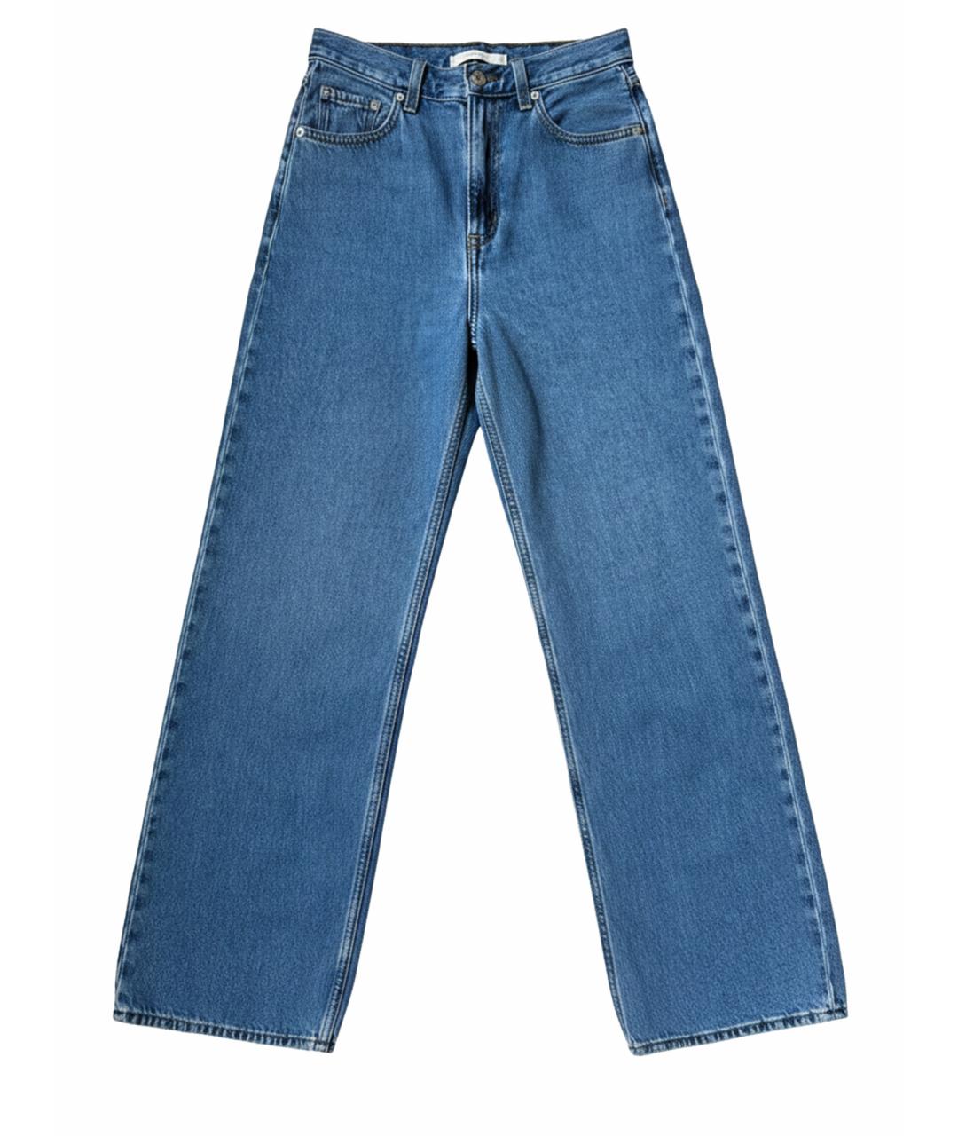 LEVI'S Синие хлопковые прямые джинсы, фото 1