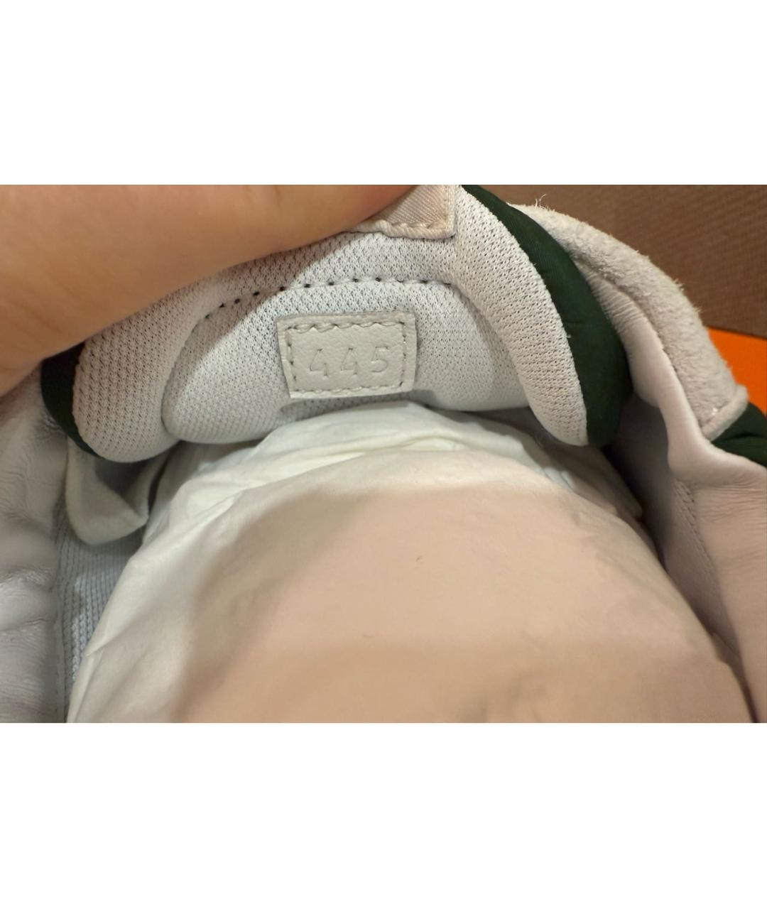 HERMES Зеленые кожаные низкие кроссовки / кеды, фото 7