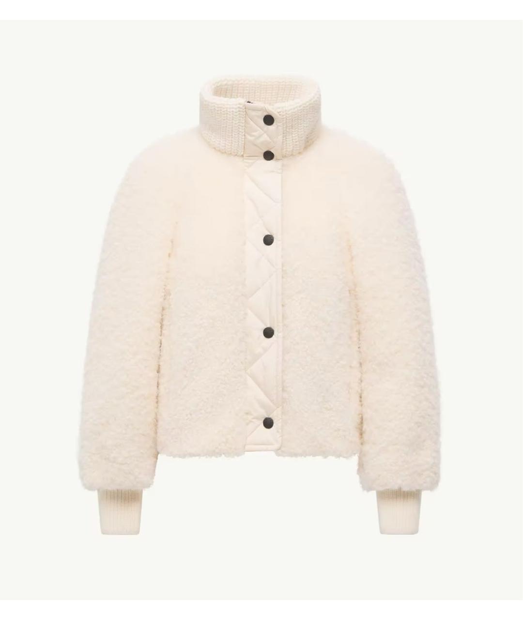 MONCLER Белый полиэстеровый пуховик, фото 6