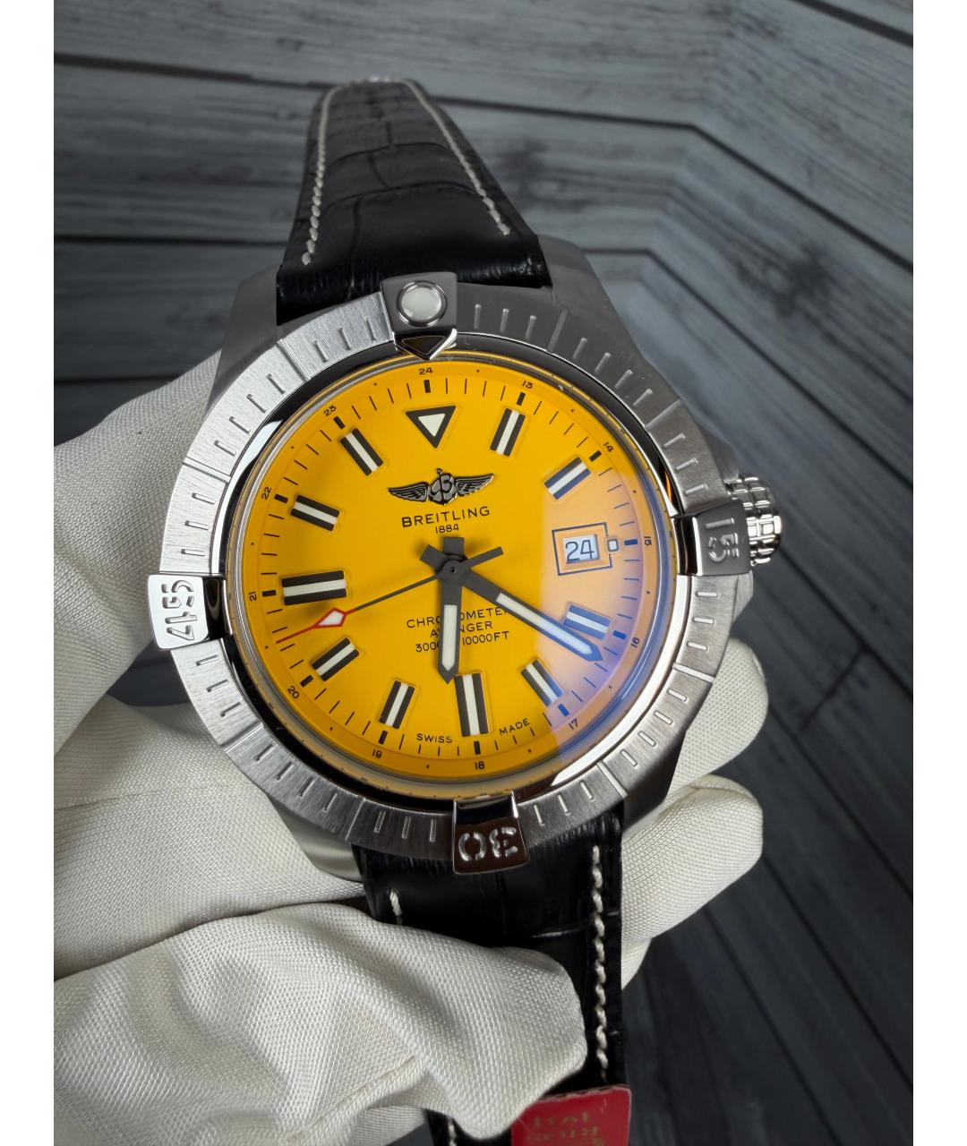 BREITLING Желтые часы, фото 3