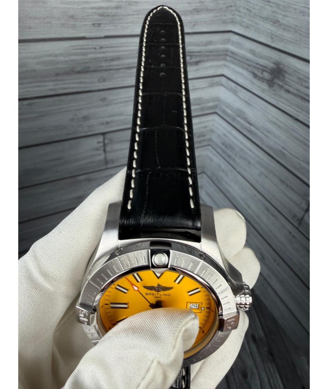 BREITLING Желтые часы, фото 7