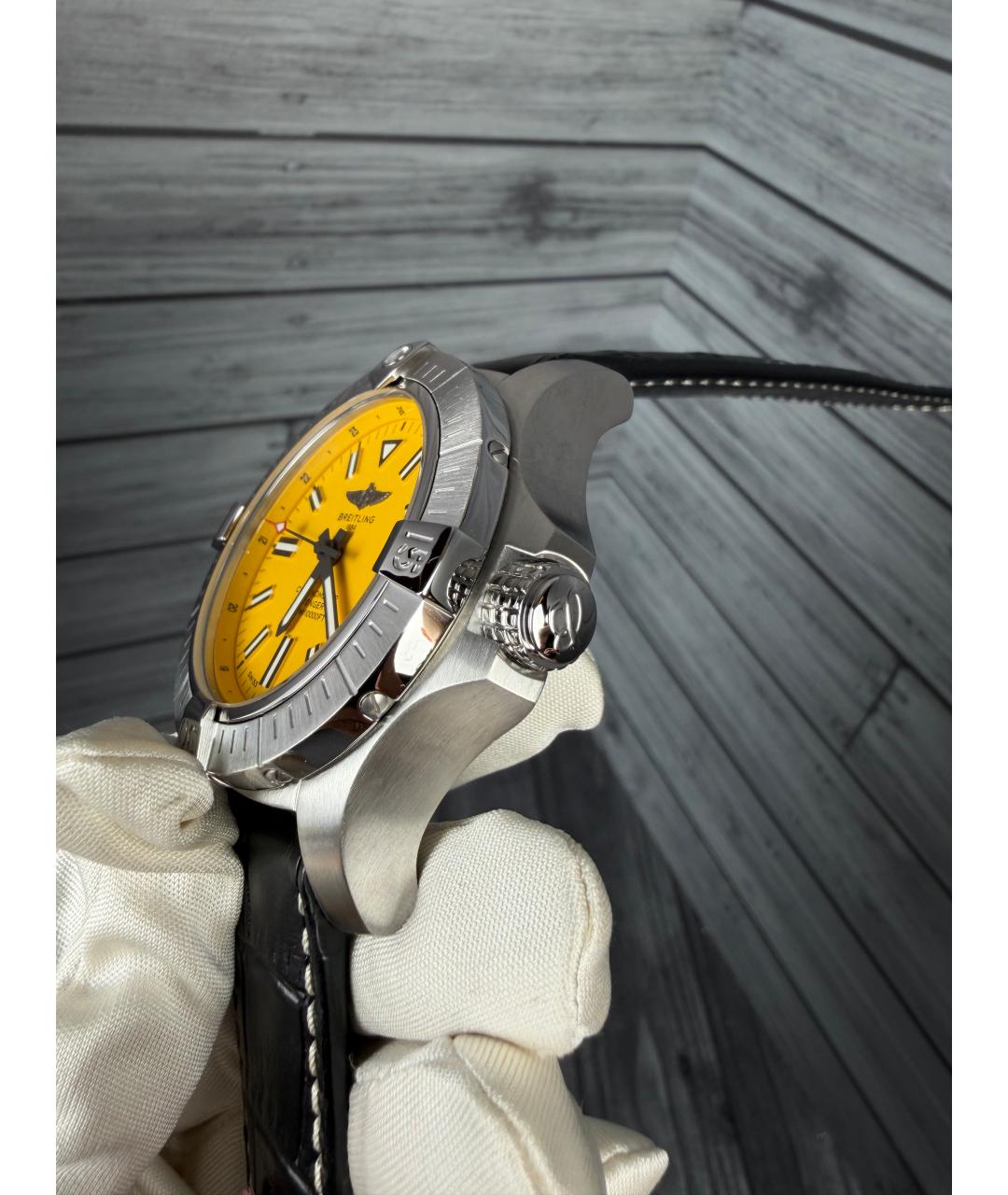 BREITLING Желтые часы, фото 4