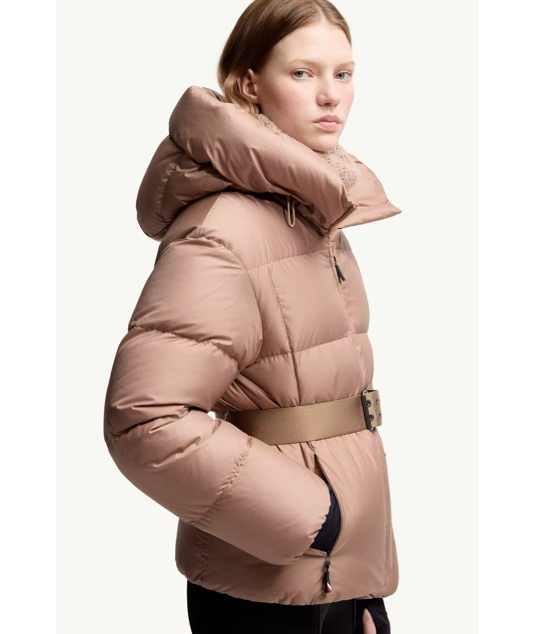 MONCLER Бежевый пуховик, фото 4