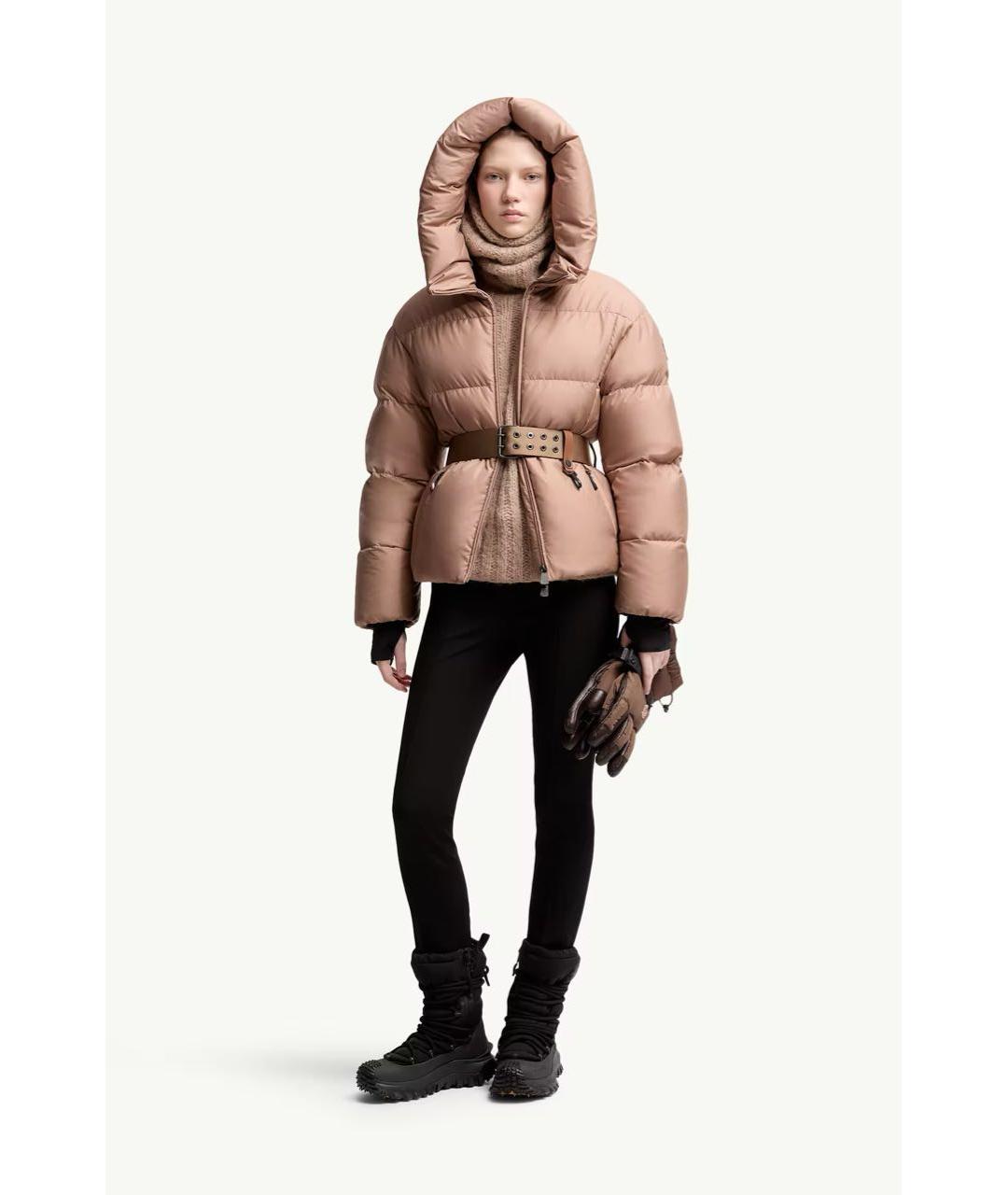 MONCLER Бежевый пуховик, фото 6