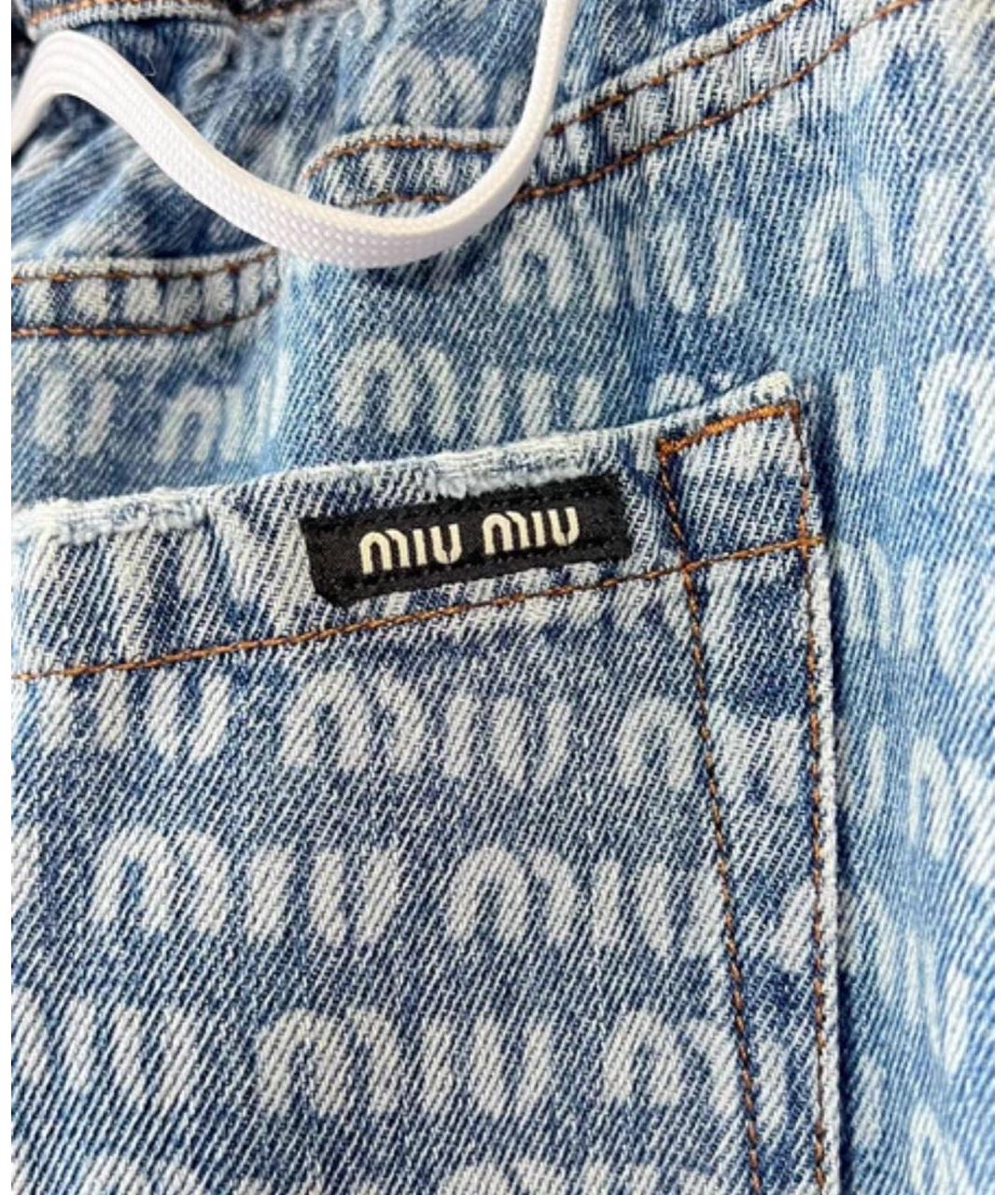 MIU MIU Синие прямые джинсы, фото 7