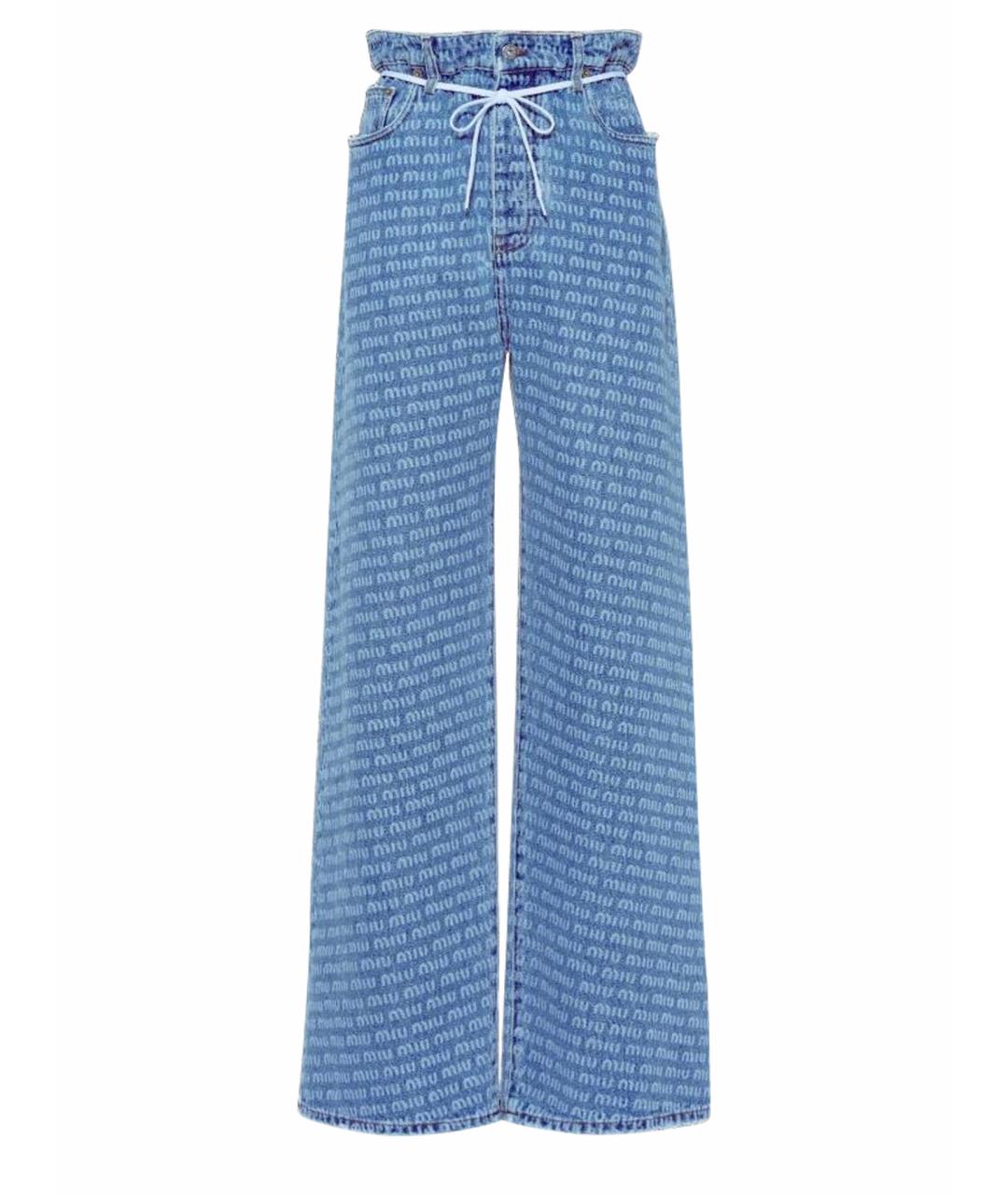 MIU MIU Синие прямые джинсы, фото 1