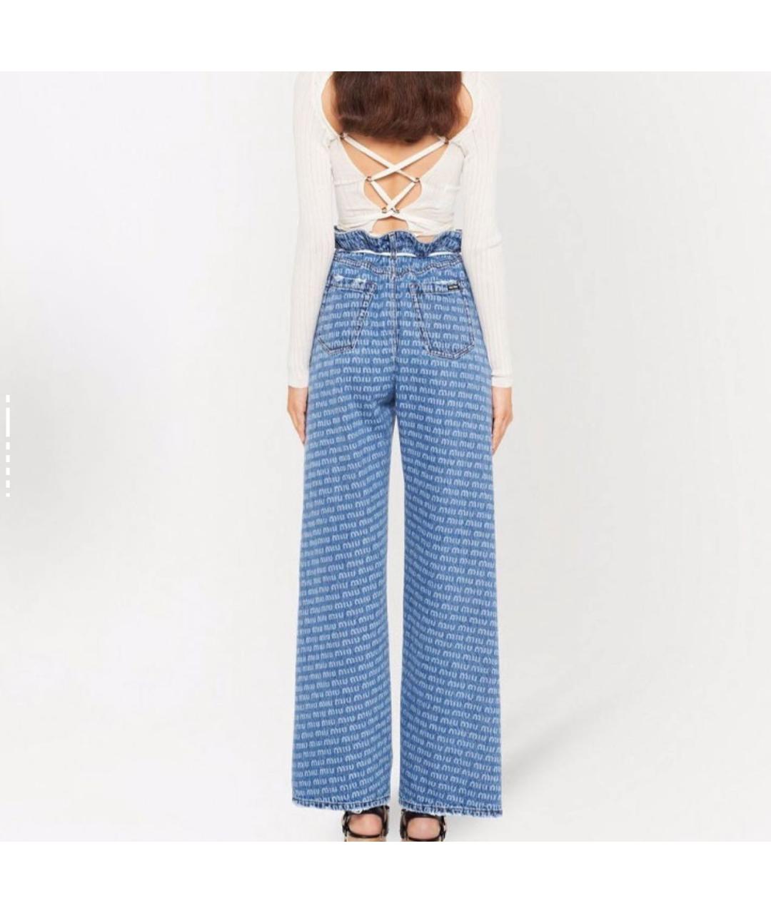 MIU MIU Синие прямые джинсы, фото 4