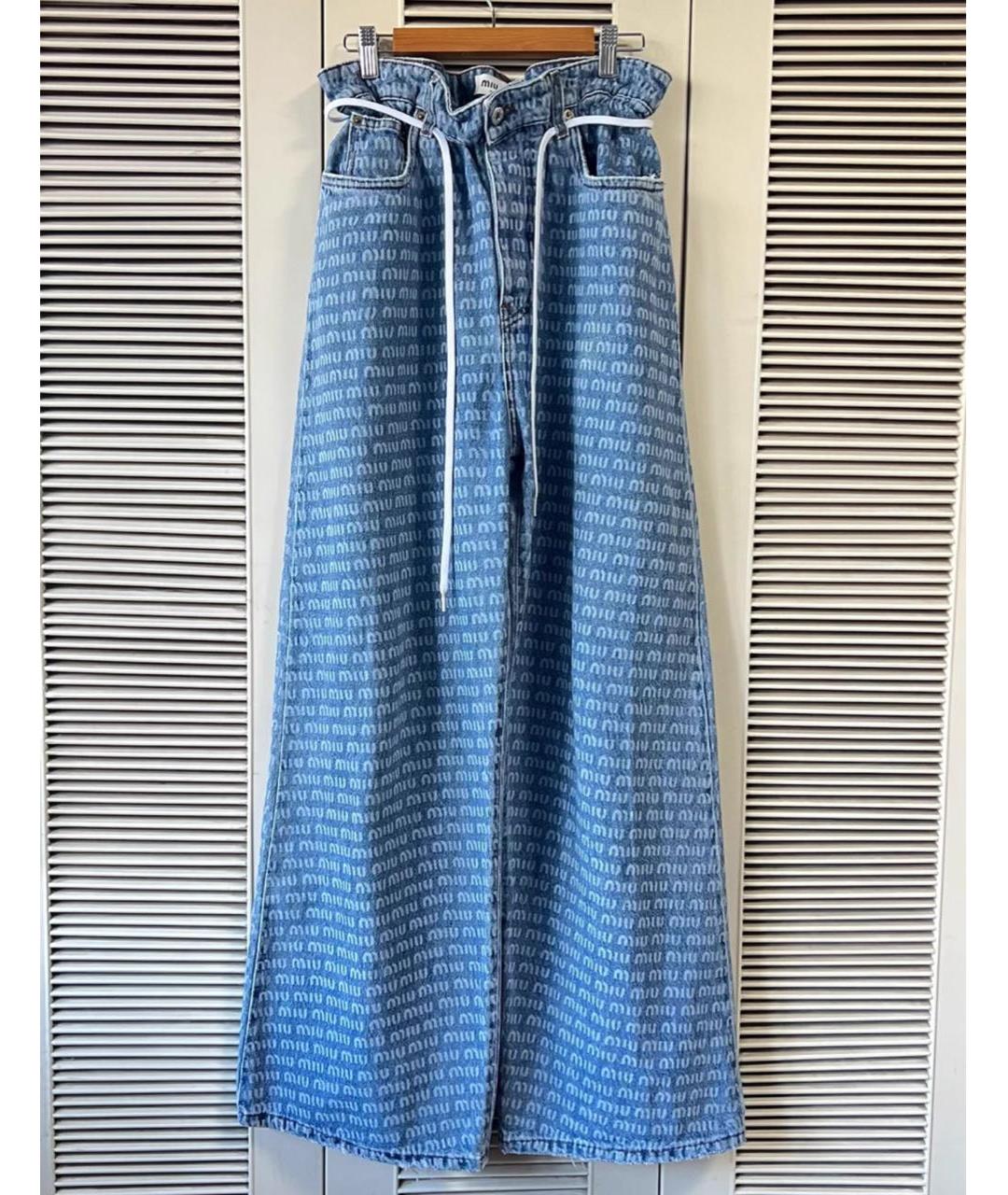 MIU MIU Синие прямые джинсы, фото 5