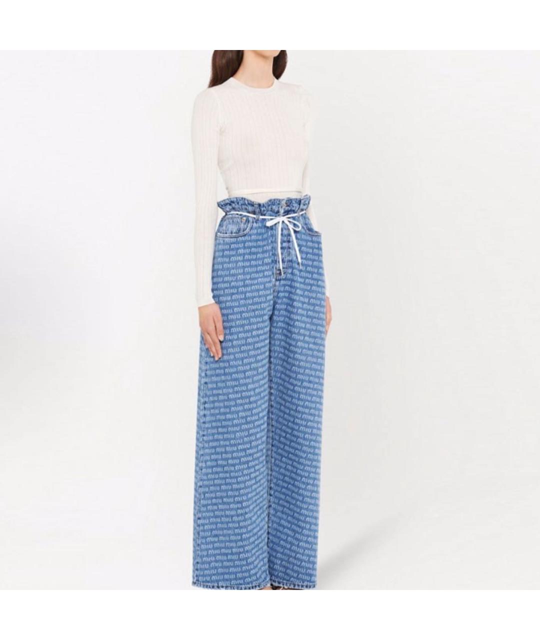 MIU MIU Синие прямые джинсы, фото 2