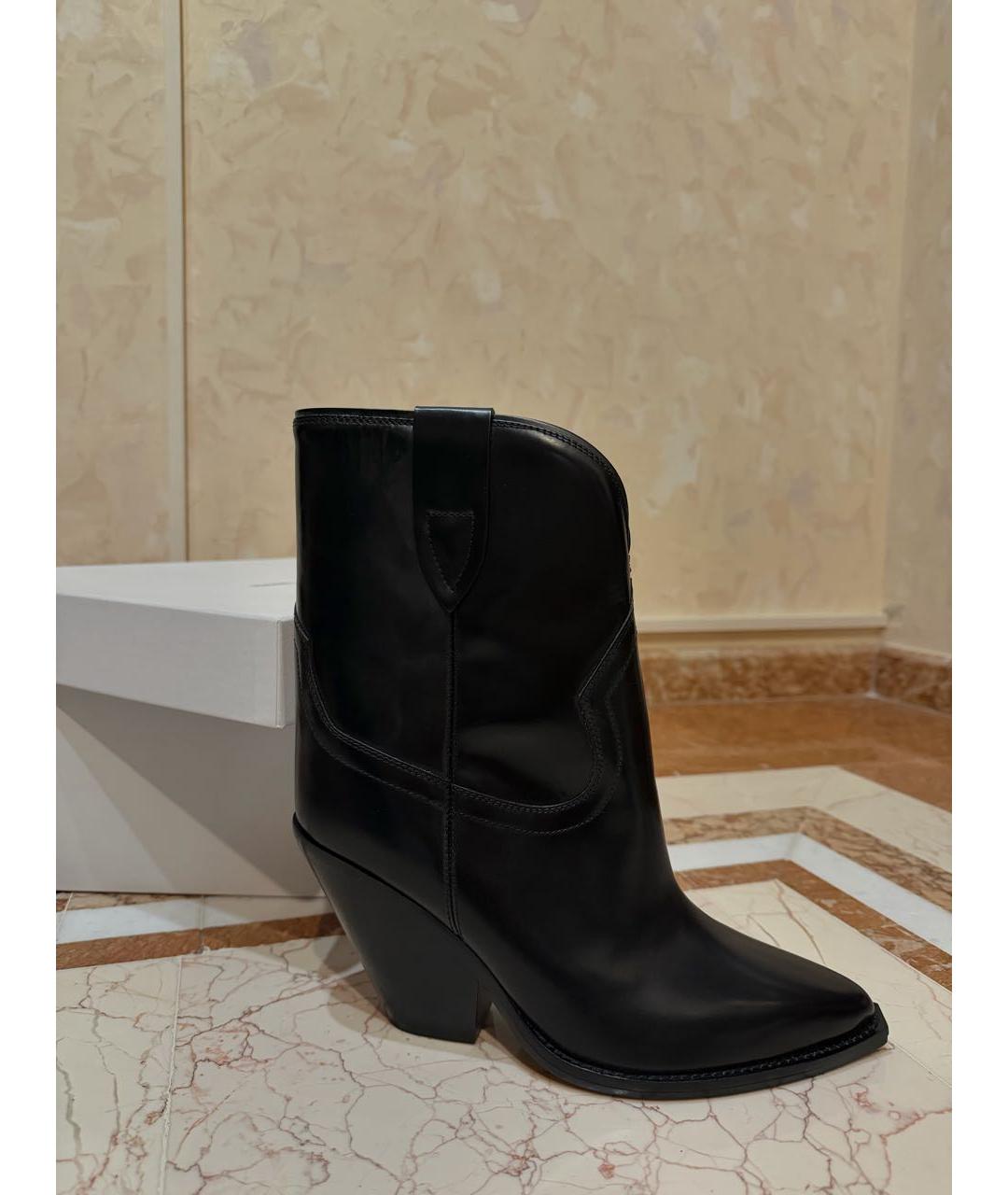 ISABEL MARANT Черные кожаные полусапоги, фото 8