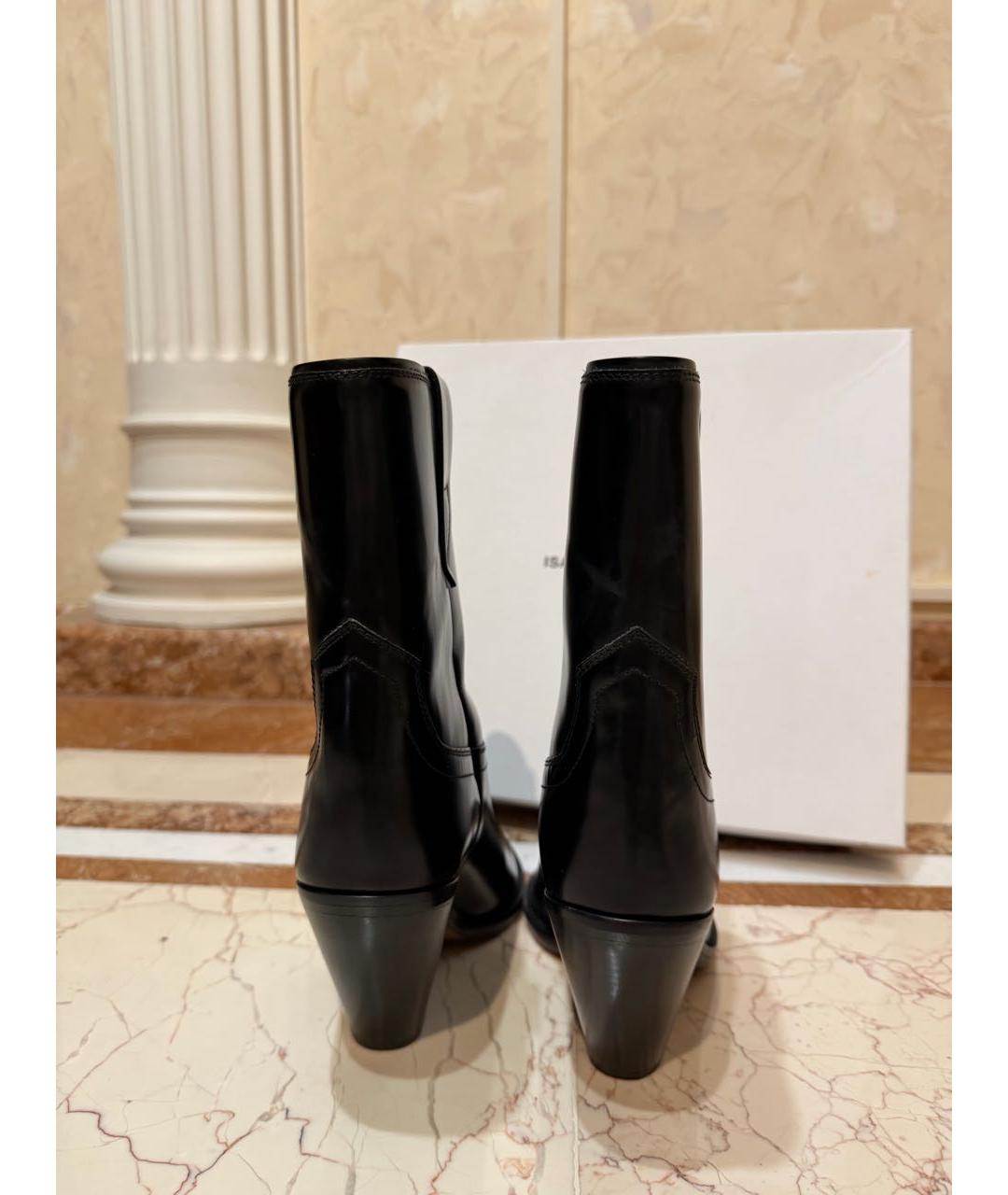 ISABEL MARANT Черные кожаные полусапоги, фото 4