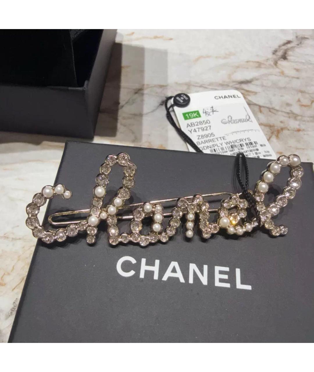 CHANEL Золотая заколка, фото 3