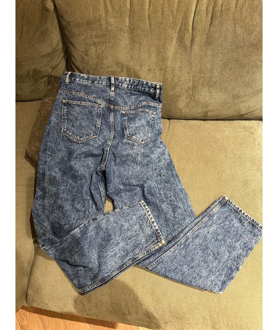 ISABEL MARANT ETOILE Синие хлопковые прямые джинсы, фото 2