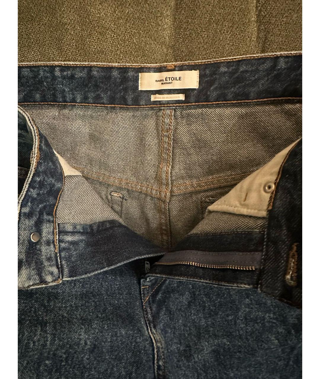 ISABEL MARANT ETOILE Синие хлопковые прямые джинсы, фото 3