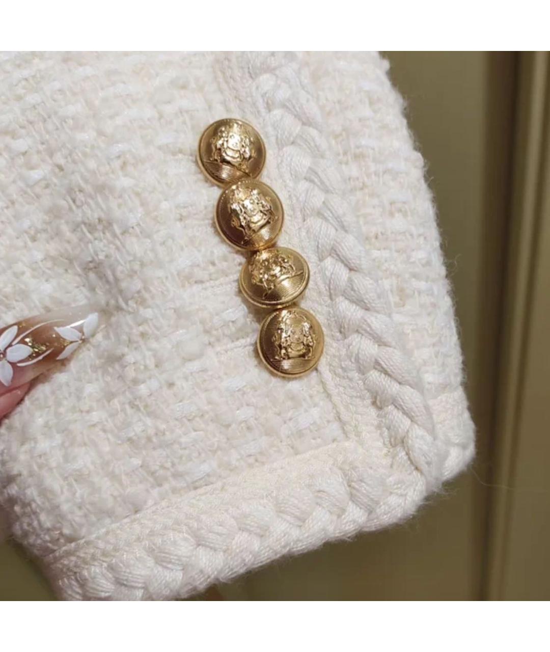 CELINE Бежевый шерстяной жакет/пиджак, фото 5