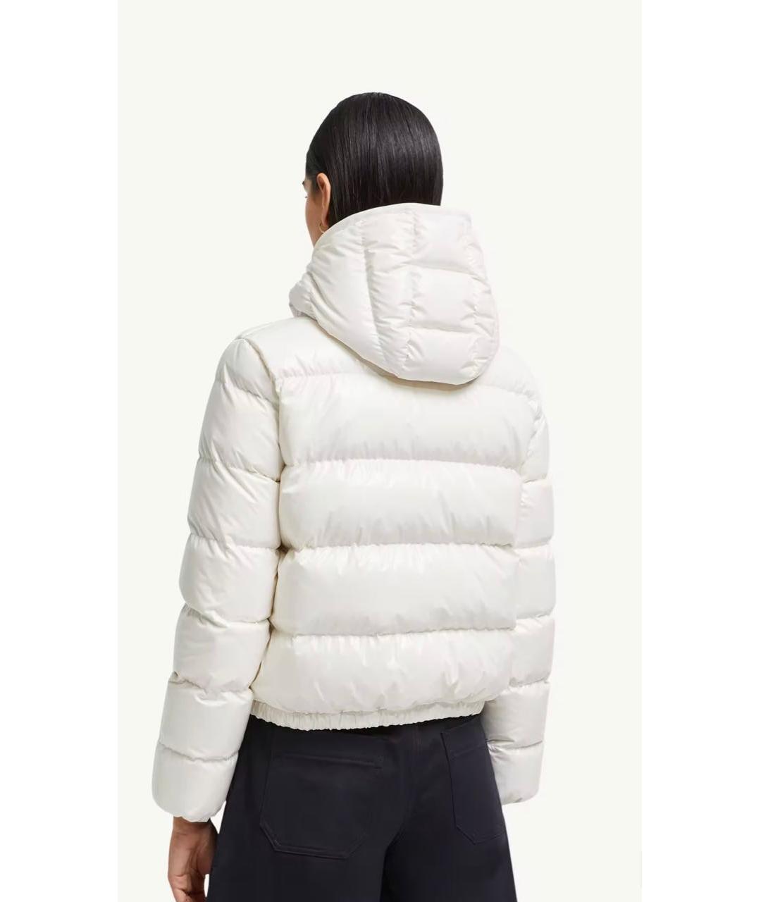 MONCLER Белый полиамидовый пуховик, фото 3