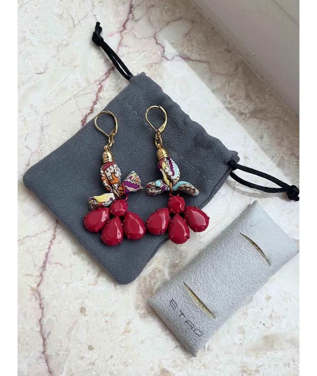 ETRO Бордовые серьги, фото 7