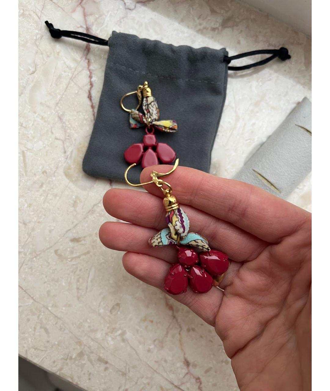 ETRO Бордовые серьги, фото 4