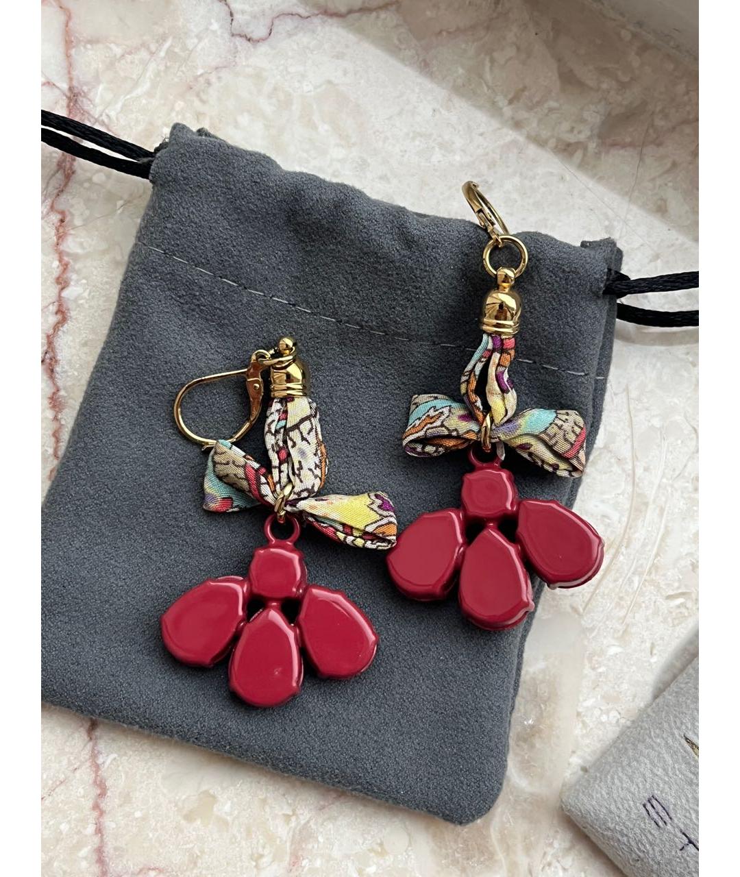 ETRO Бордовые серьги, фото 5