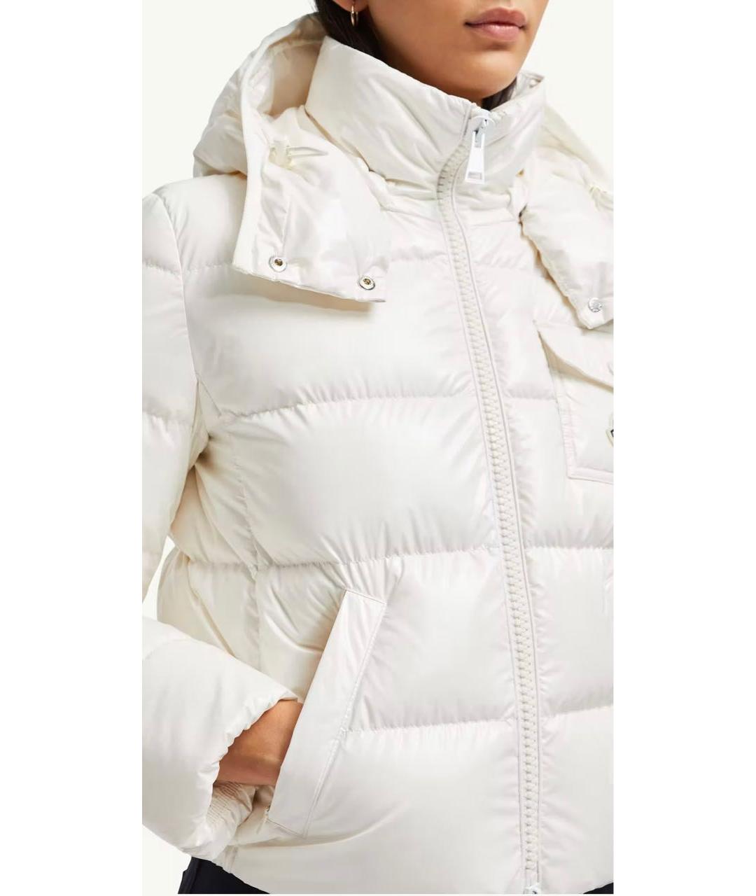 MONCLER Белый полиамидовый пуховик, фото 4