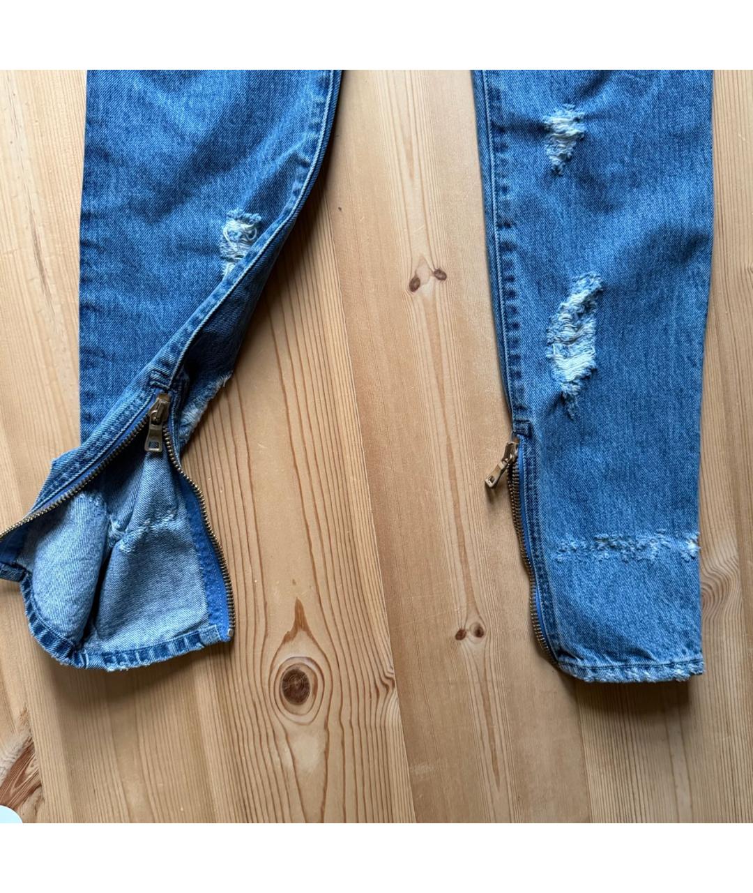 BALMAIN Синие хлопковые джинсы слим, фото 5