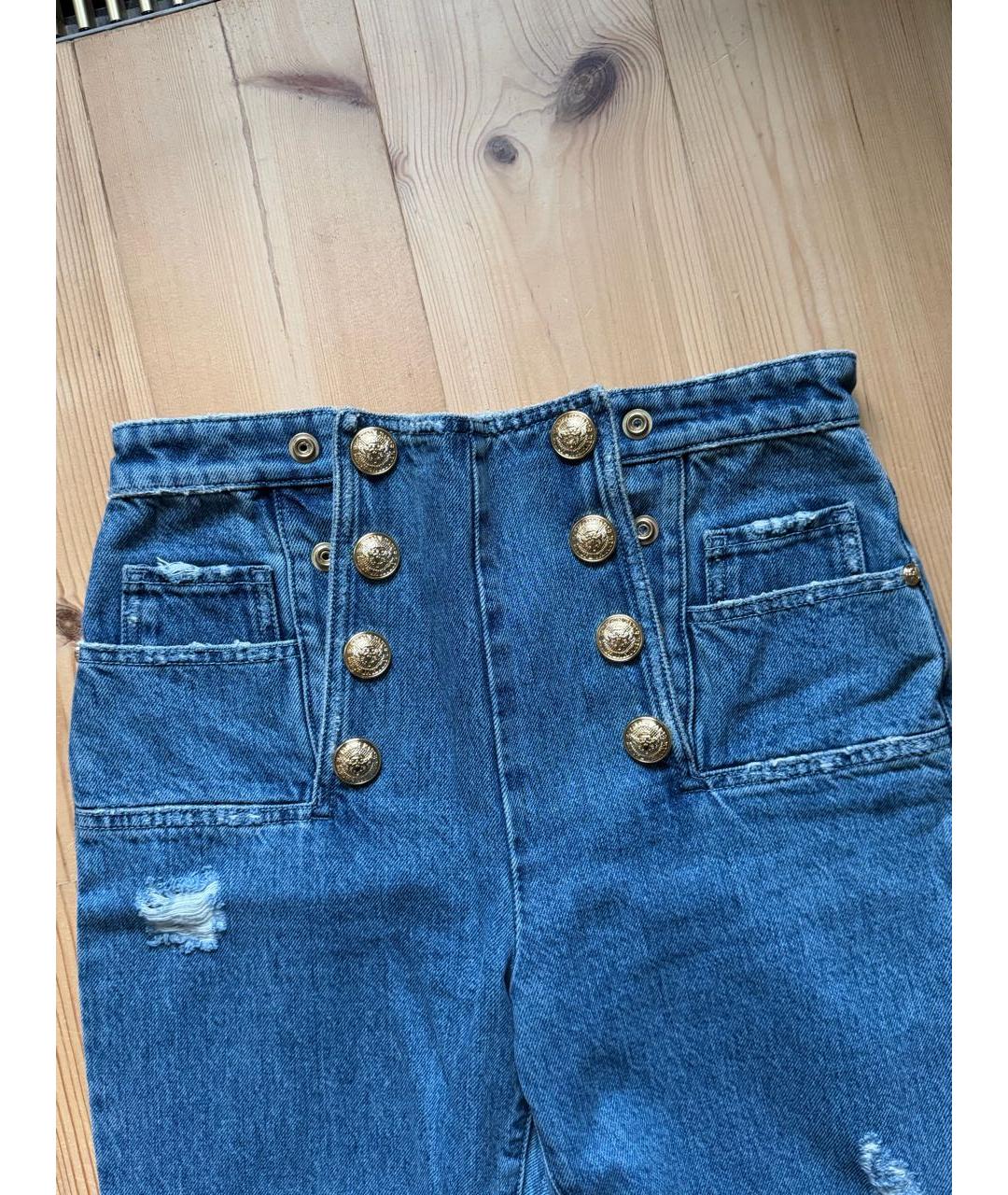 BALMAIN Синие хлопковые джинсы слим, фото 4