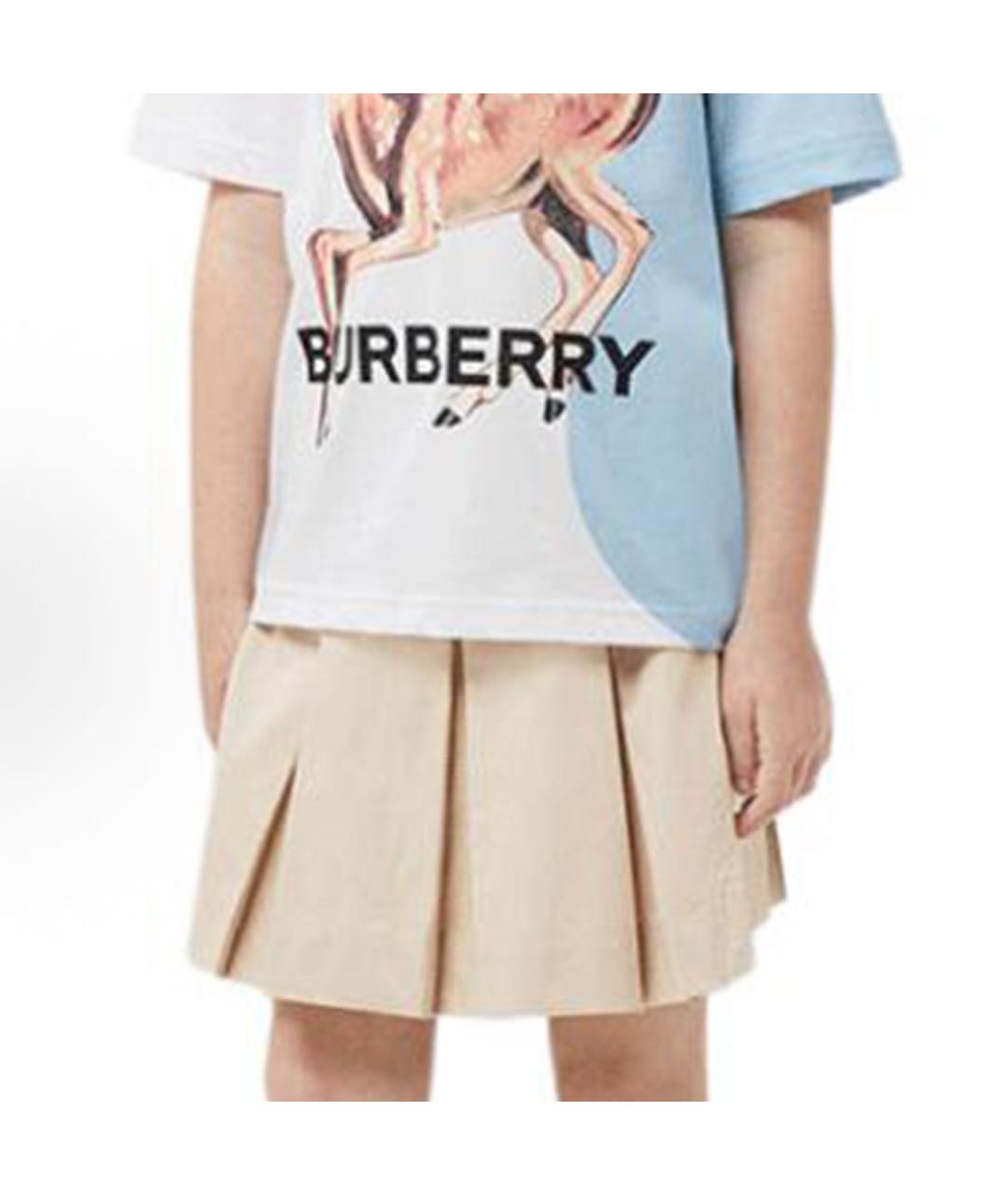 BURBERRY Белый детская футболка / топ, фото 3