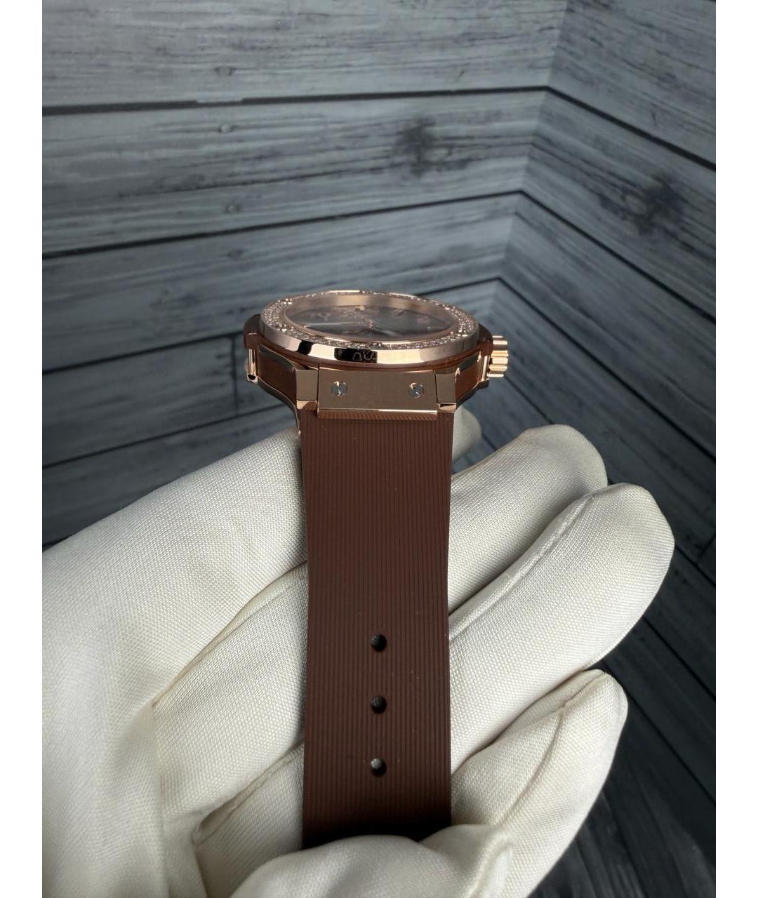 HUBLOT Коричневые часы из розового золота, фото 7