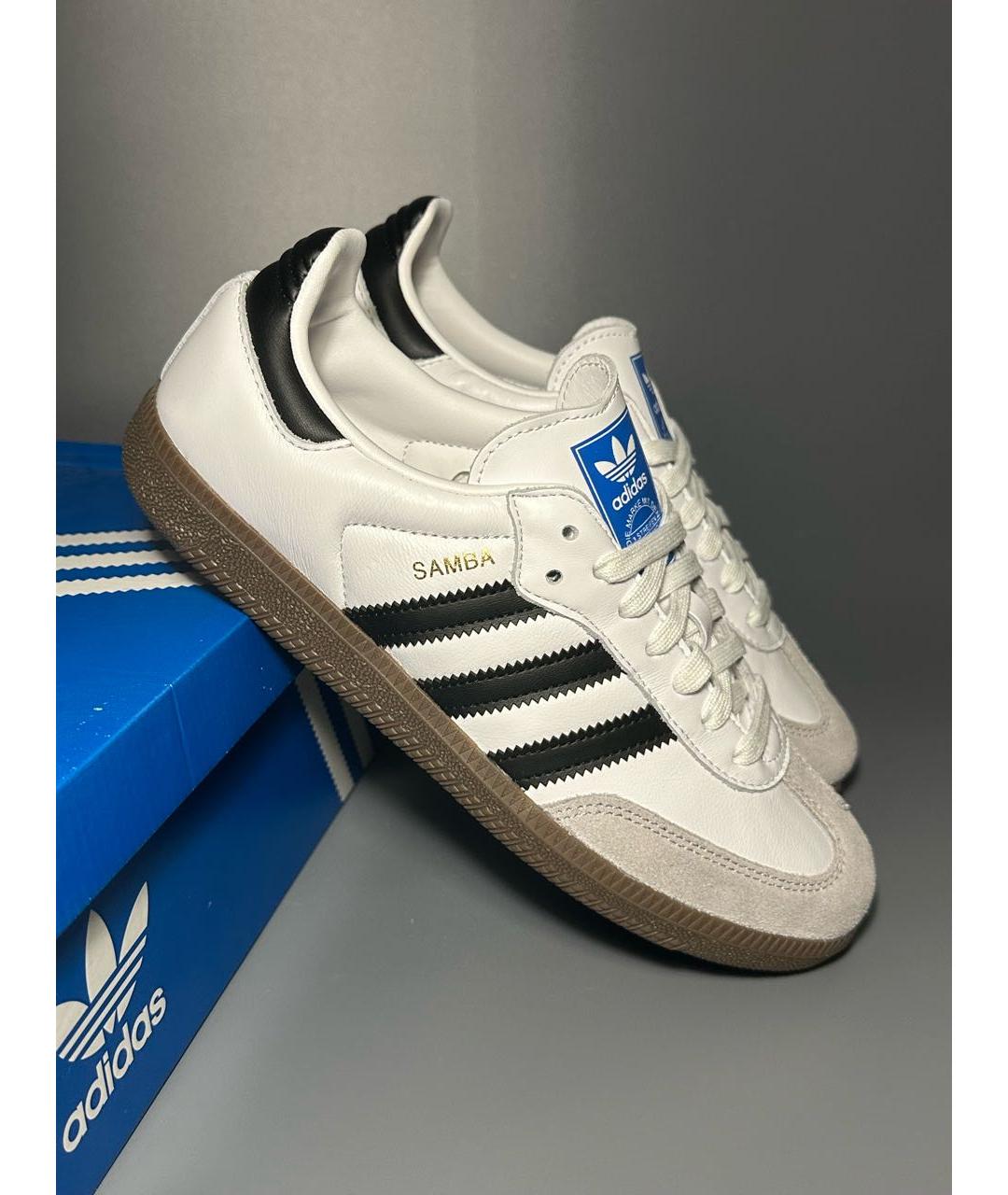 ADIDAS Белые кожаные низкие кроссовки / кеды, фото 7