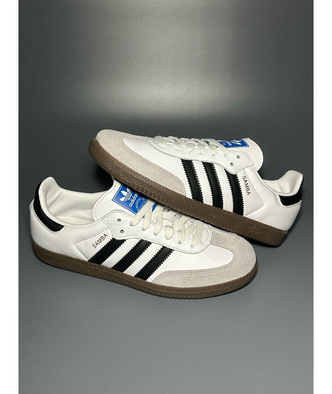 ADIDAS Белые кожаные низкие кроссовки / кеды, фото 6