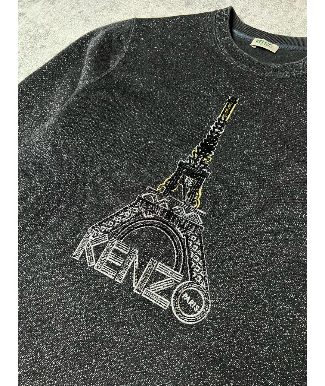 KENZO Черный хлопковый джемпер / свитер, фото 7