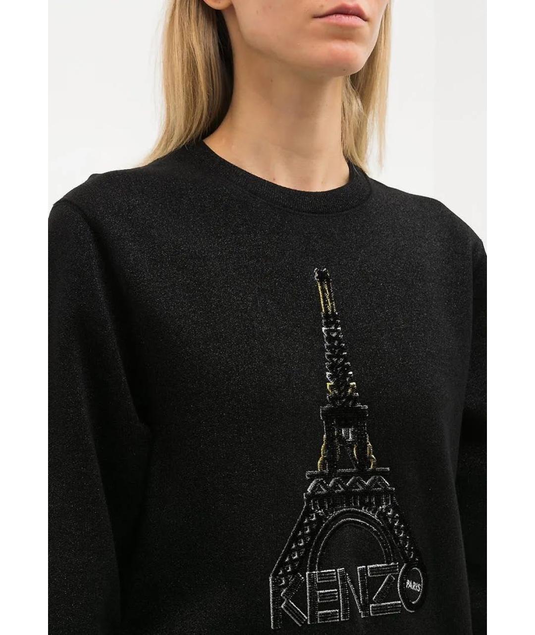 KENZO Черный хлопковый джемпер / свитер, фото 4