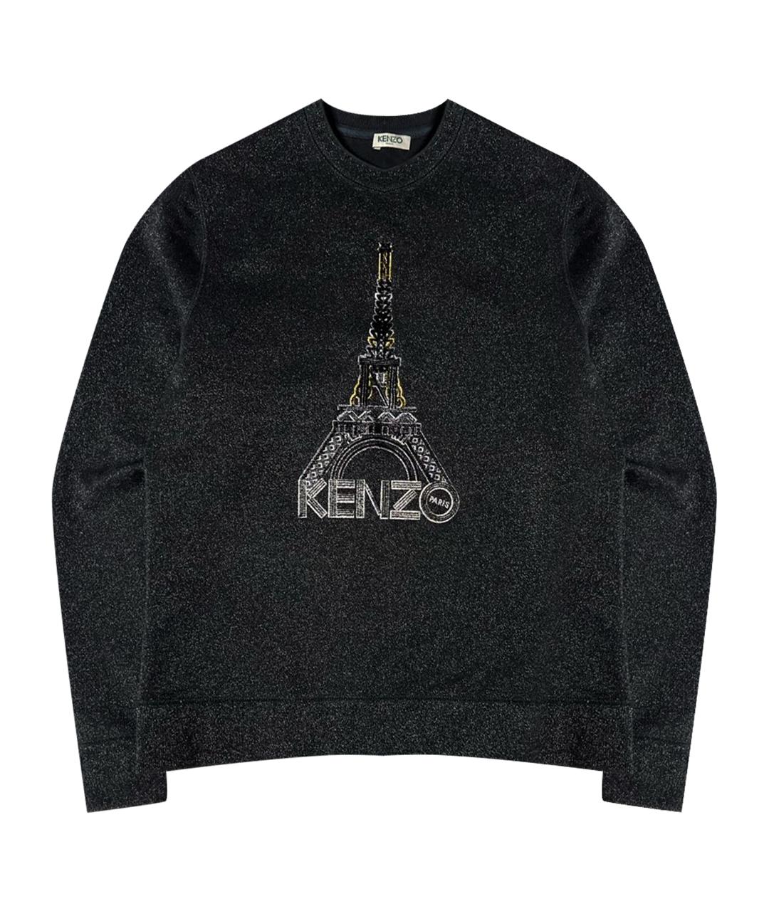 KENZO Черный хлопковый джемпер / свитер, фото 1