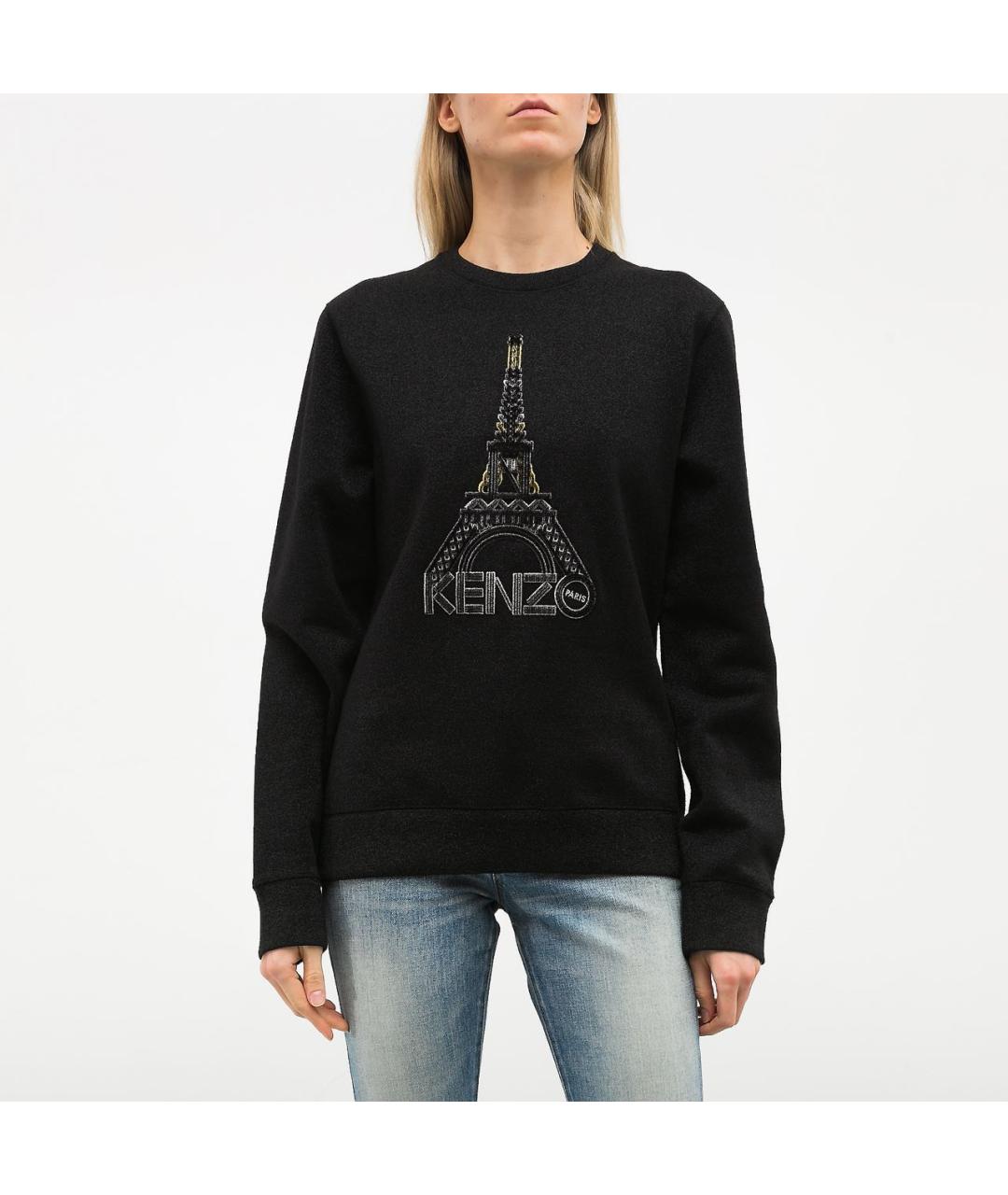 KENZO Черный хлопковый джемпер / свитер, фото 3