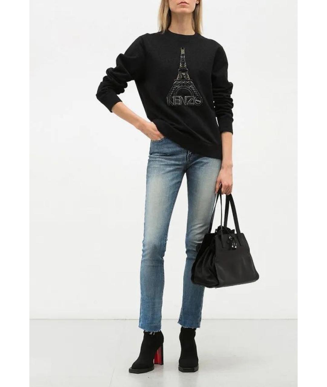 KENZO Черный хлопковый джемпер / свитер, фото 2
