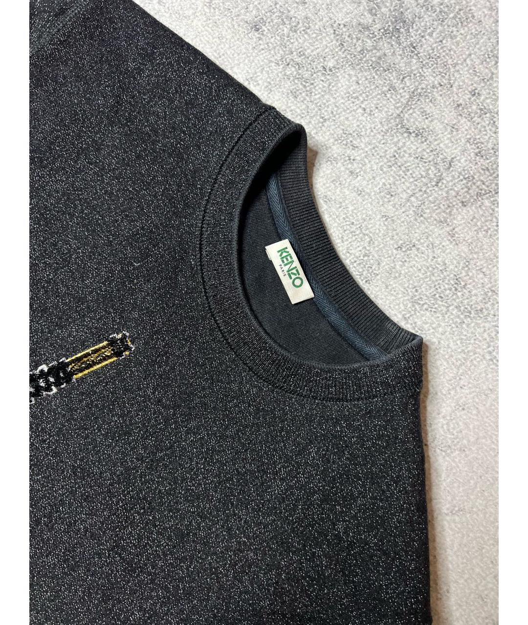 KENZO Черный хлопковый джемпер / свитер, фото 6