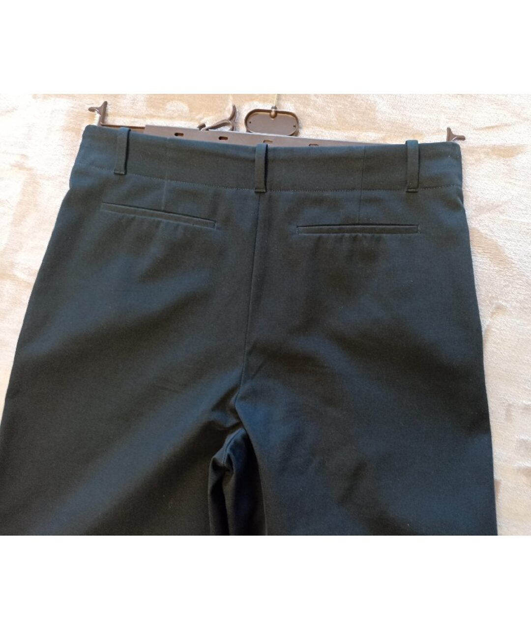 LORO PIANA Черные хлопковые прямые брюки, фото 4