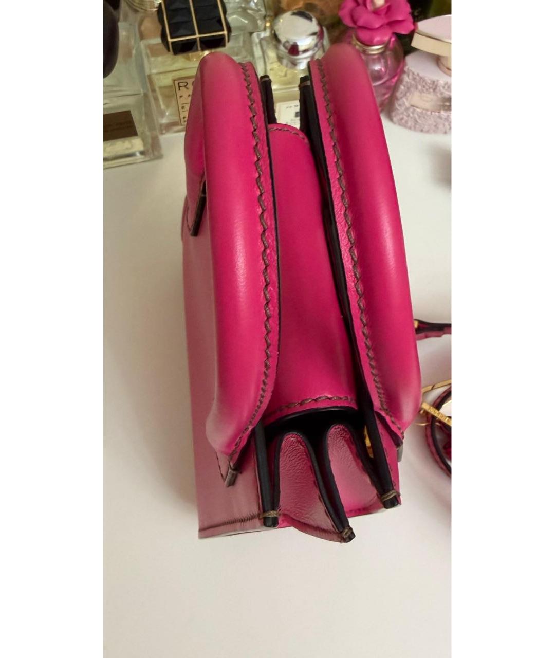 VERSACE Розовая кожаная сумка через плечо, фото 6