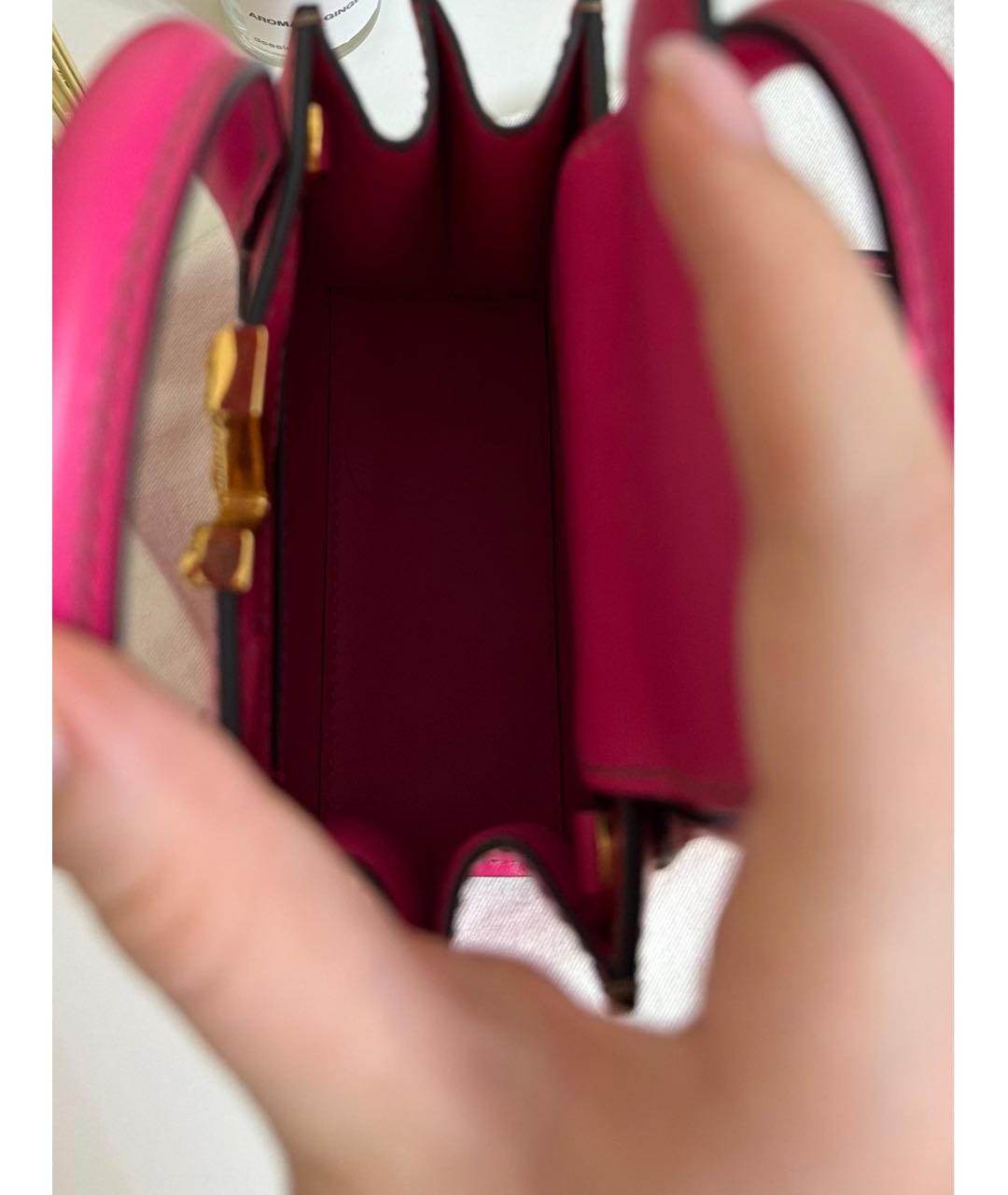 VERSACE Розовая кожаная сумка через плечо, фото 5