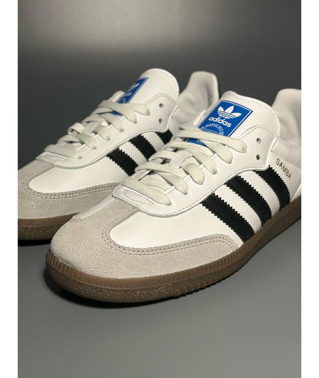 ADIDAS Белые кожаные кеды, фото 8