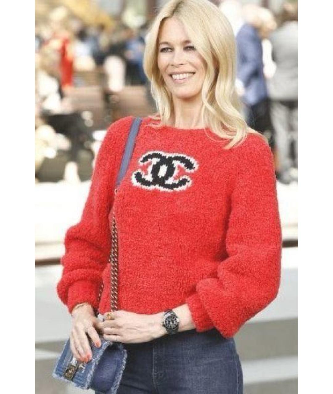 CHANEL Красный джемпер / свитер, фото 4